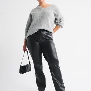 Abercrombie & Fitch Women - Black Leather Pants